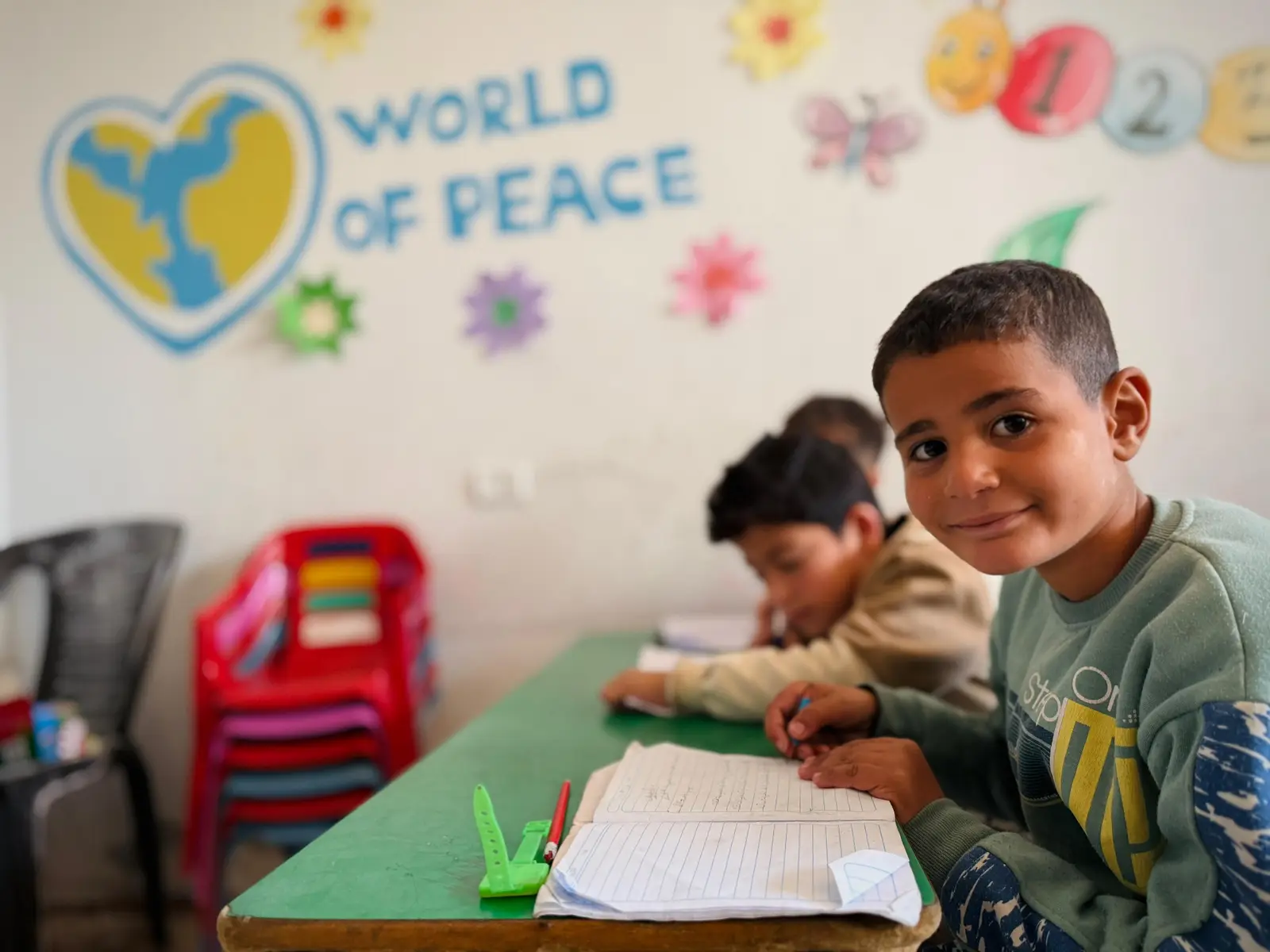 Child studying at World of Peace center